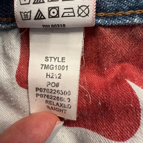 Lucky Brand 181 Relaxed Straight Jeans Size 38x30 Medium Wash 7MG1001 - Picture 11 of 12